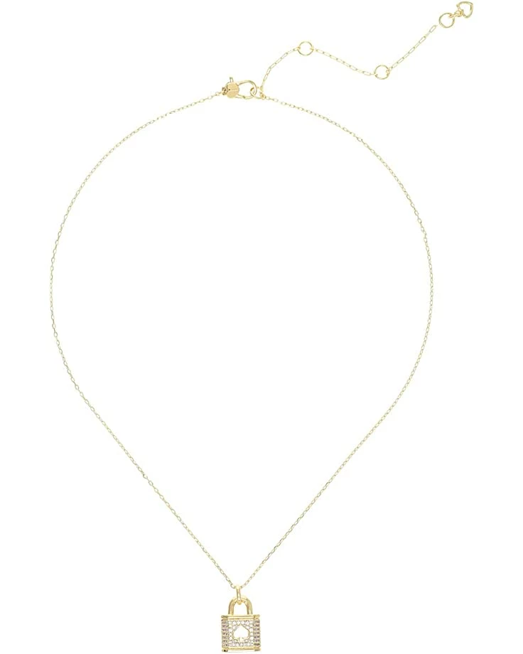 Kate Spade New York Necklaces Lock and Spade Pave Mini Pendant Necklace