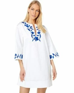 Kate Spade New York Dresses Embroidered Zigzag Floral Tunic Dress