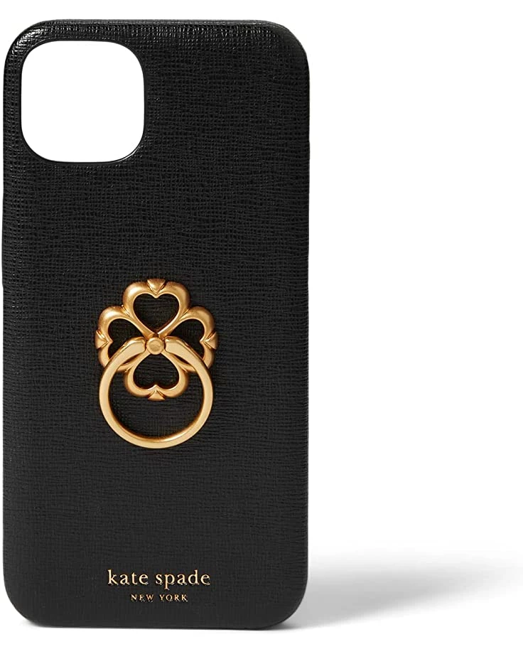 Kate Spade New York Cell Phones & Accessories Saffiano Leather Wrapped Spade Ring Stand Phone Case 13