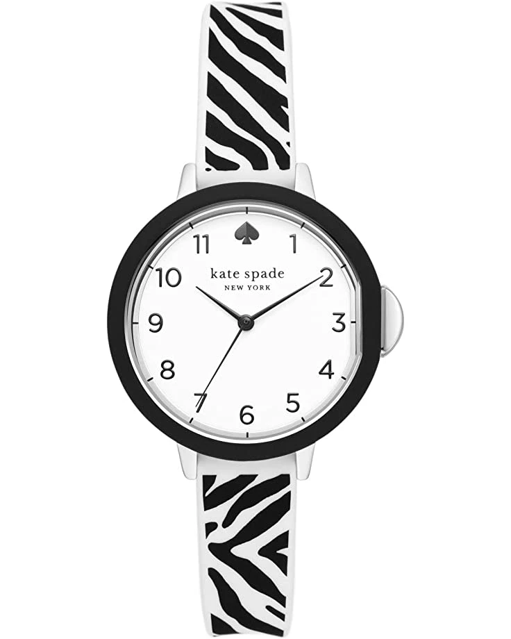 Kate Spade New York Fashion Watches 34 mm Park Row Three Hand Silicone Watch - KSW1782