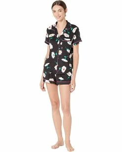 Kate Spade New York Sleepwear Short Sleeve Notch Short PJ Set