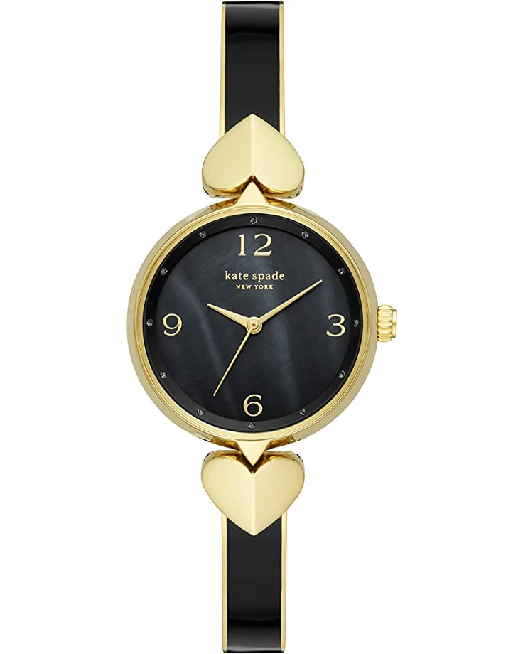 Kate Spade New York Fashion Watches Hollis Black Enamel Stainless Steel Bangle Watch - KSW1563