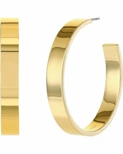 Kate Spade New York Heritage Spade Flower Metal Hoops Earrings