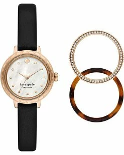 Kate Spade New York Fashion Watches Morningside Three Hand Genuine Leather Watch - KSW1717SET