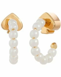 Kate Spade New York Tiny Twinkles Mini Pearl Huggies Earrings