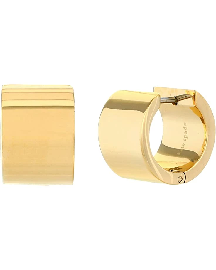 Kate Spade New York Heritage Spade Flower Metal Huggies Earrings