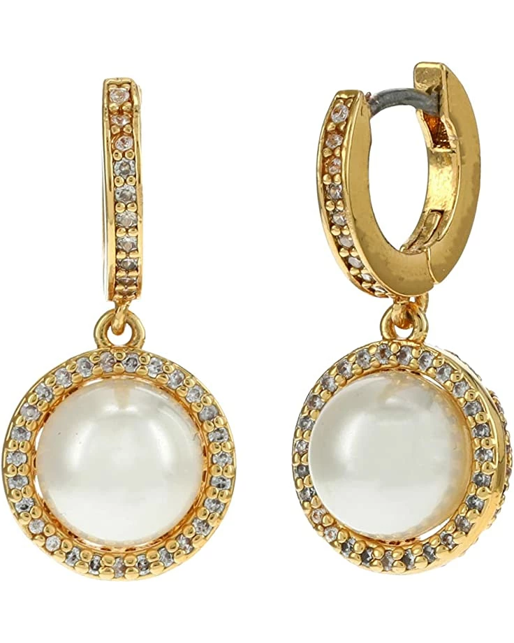 Kate Spade New York Something Sparkly Spade Huggies Earrings - Image 3