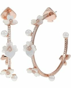 Kate Spade New York Precious Pansy Scatter Hoops Earrings