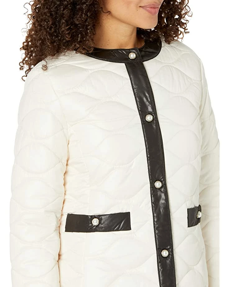 Kate Spade New York Coats & Outerwear Quilted Jacket with Pearl Buttons - Image 3
