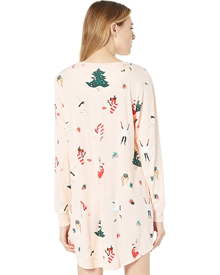 Kate Spade New York Sleepwear Brushed Jersey Henley Sleepshirt - Image 2