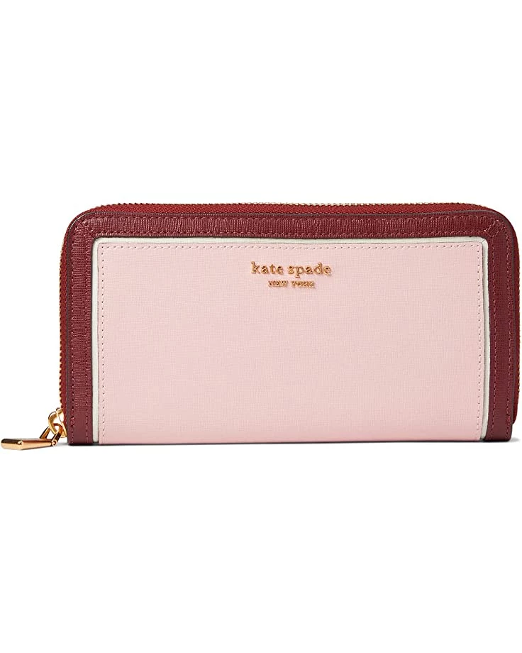 Kate Spade New York Wallets Morgan Color-Blocked Saffiano Leather Zip Around Continental Wallet - Image 4