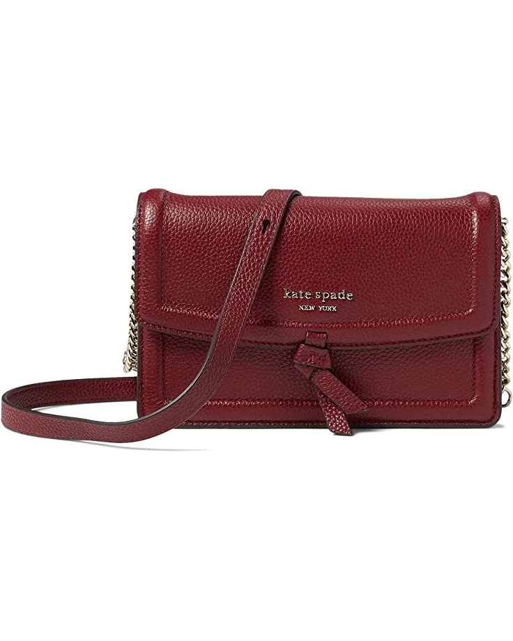 Kate Spade New York Handbags Knott Pebbled Leather Flap Crossbody