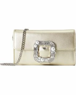 Kate Spade New York Handbags Bridal Buckle Metallic Smooth Leather Crossbody Clutch