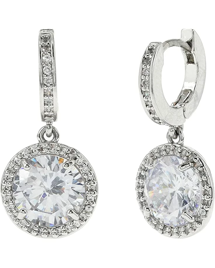 Kate Spade New York Something Sparkly Spade Huggies Earrings - Image 2