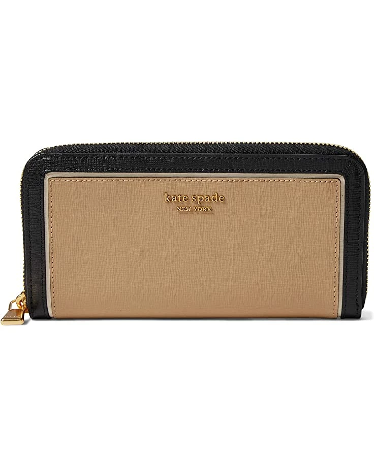 Kate Spade New York Wallets Morgan Color-Blocked Saffiano Leather Zip Around Continental Wallet