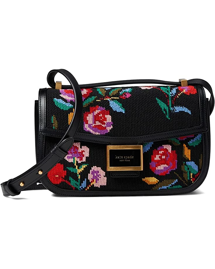 Kate Spade New York Handbags Katy Autumn Floral Needlepoint Fabric Medium Convertible Shoulder Bag