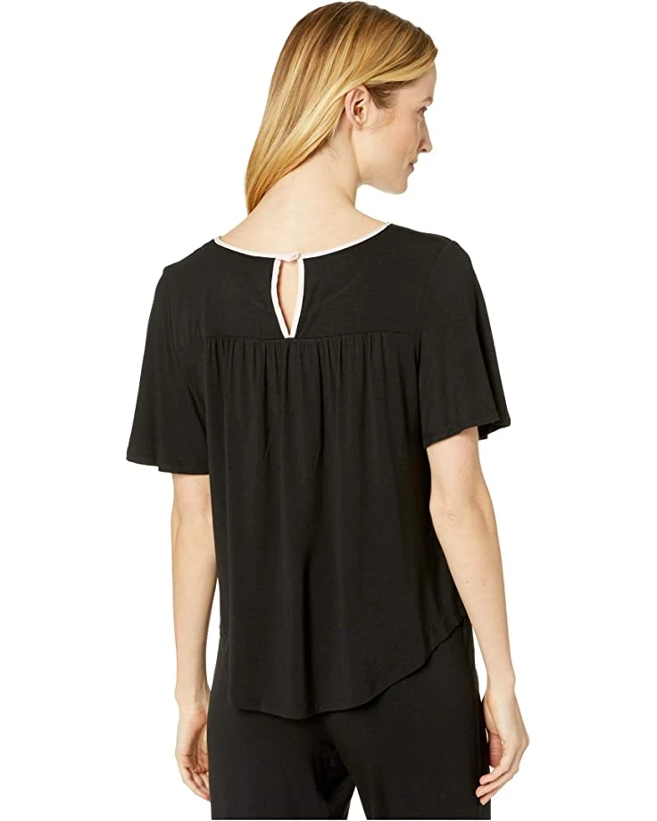 Kate Spade New York Sleepwear Evergreen Modal Jersey Short Sleeve Cropped PJ Set - Image 3