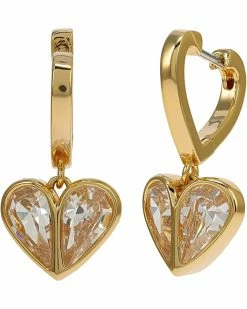 Kate Spade New York Rock Solid Stone Heart Huggies-Boxed Earrings