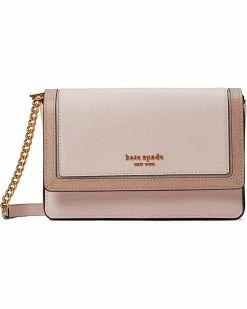 Kate Spade New York Handbags Morgan Color-Blocked Saffiano Leather Flap Chain Wallet