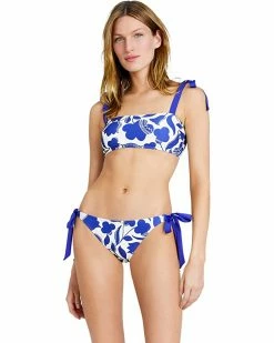 Kate Spade New York Swimwear Zigzag Shoulder Bow Tie Bikini Top