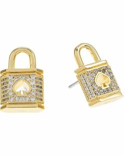 Kate Spade New York Lock and Spade Pave Studs Earrings