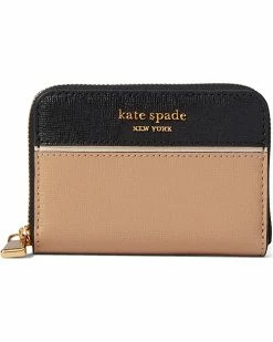 Kate Spade New York Wallets Morgan Color-Blocked Saffiano Leather Zip Card Case
