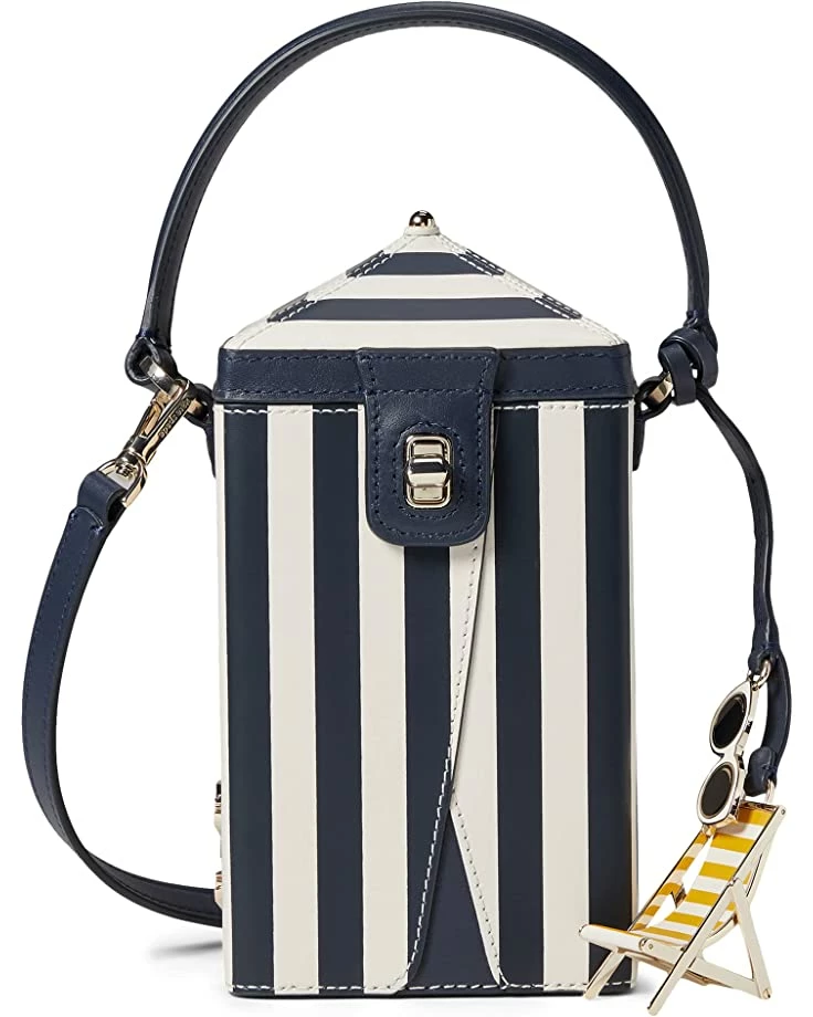 Kate Spade New York Handbags Sunkiss Stripe Printed Smooth Leather 3-D Tent Crossbody