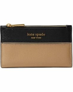 Kate Spade New York Wallets Morgan Color-Blocked Saffiano Leather Small Slim Bifold Wallet