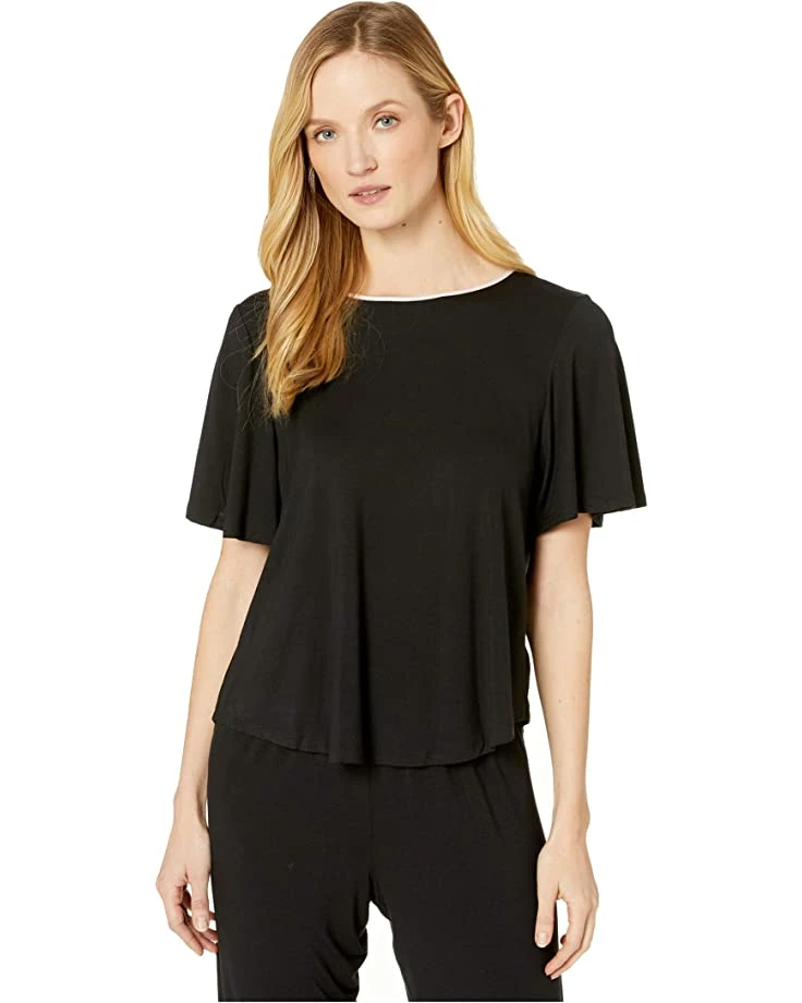 Kate Spade New York Sleepwear Evergreen Modal Jersey Short Sleeve Cropped PJ Set - Image 2