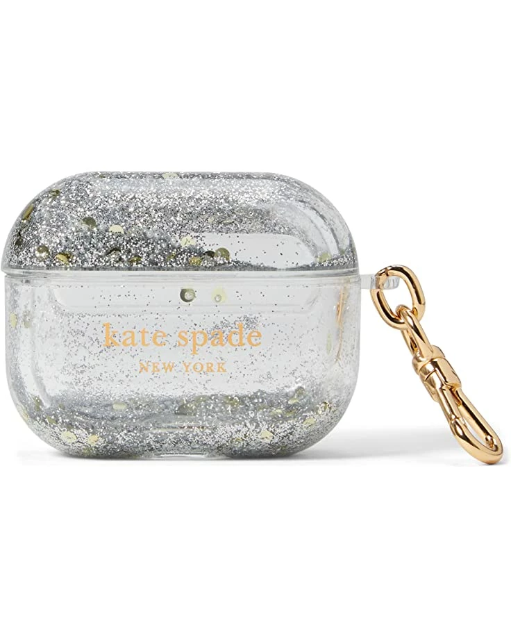 Kate Spade New York Headphones Morgan Pearl and Pave Pearl Liquid Glitter AirPod Pro Case