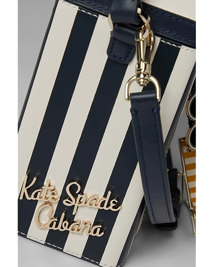 Kate Spade New York Handbags Sunkiss Stripe Printed Smooth Leather 3-D Tent Crossbody - Image 4