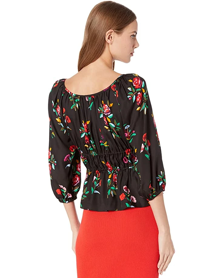 Kate Spade New York Shirts & Tops Autumn Floral Long Sleeve Riviera Top - Image 2