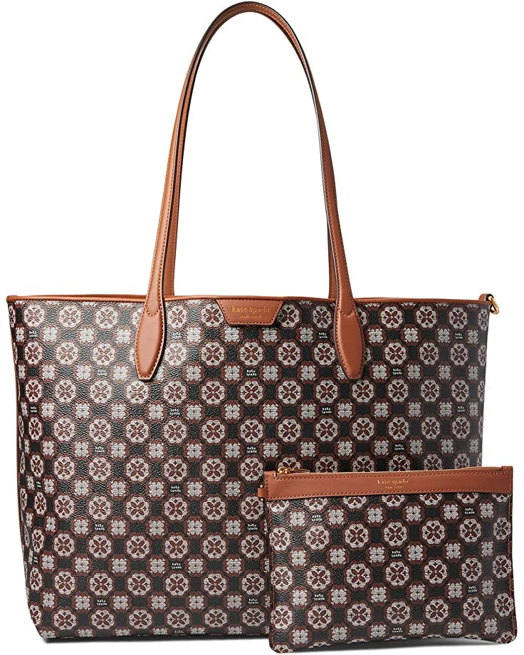 Kate Spade New York Handbags Spade Flower Monogram Coated Canvas Sutton Medium Tote