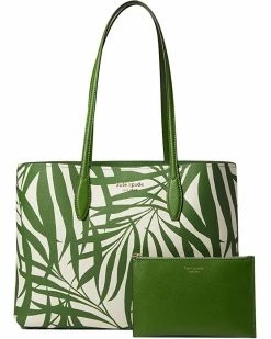 Kate Spade New York Handbags All Day Palm Fronds Printed PVC Large Tote