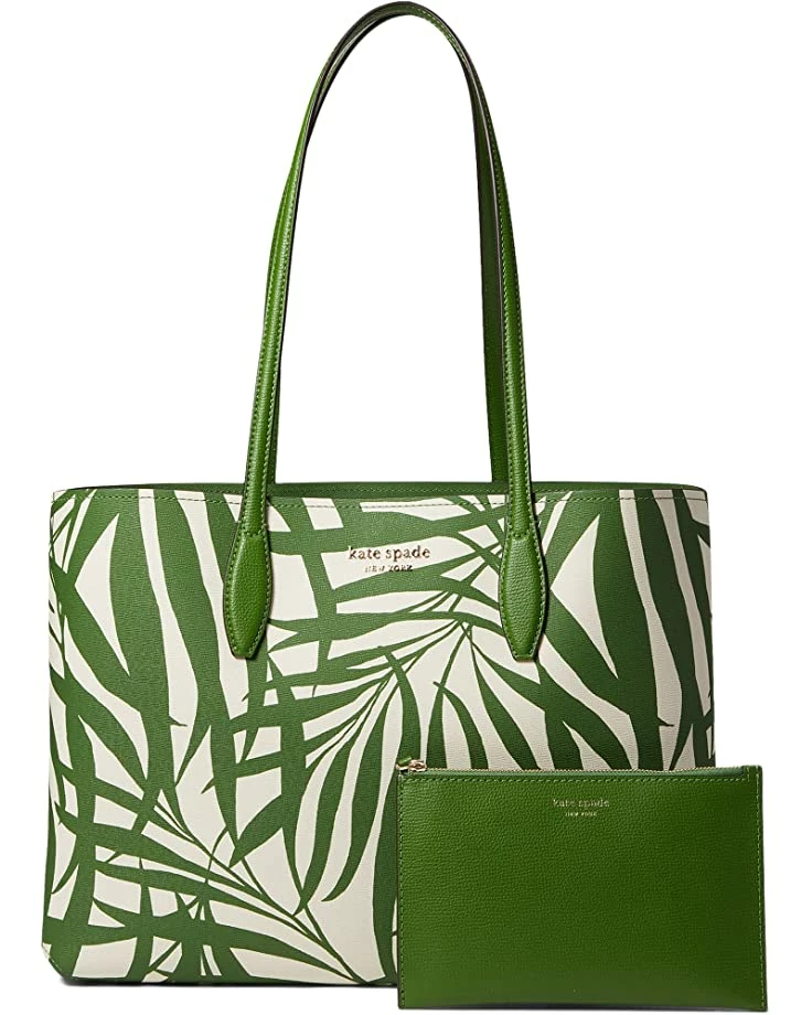 Kate Spade New York Handbags All Day Palm Fronds Printed PVC Large Tote