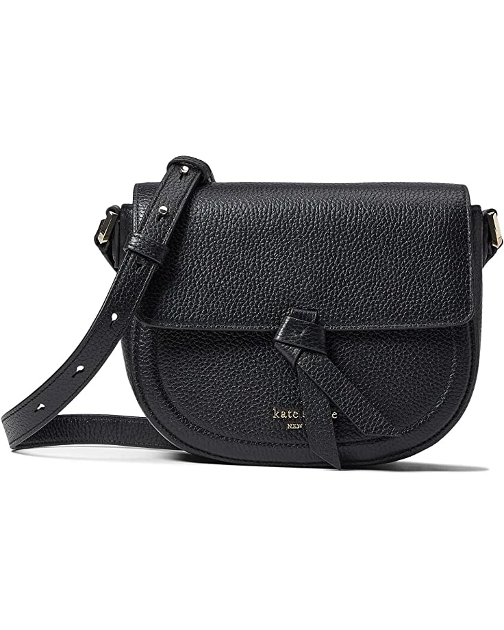 Kate Spade New York Handbags Knott Pebbled Leather Medium Saddle Bag