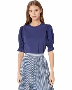 Kate Spade New York Shirts & Tops Poplin Puff Sleeve Tee
