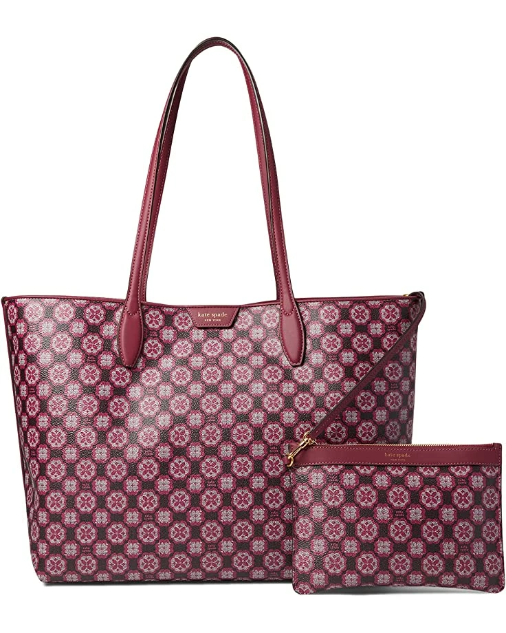 Kate Spade New York Handbags Spade Flower Monogram Coated Canvas Sutton Medium Tote - Image 5