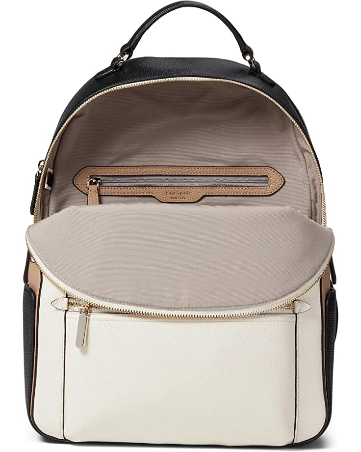 Kate Spade New York Backpacks Hudson Color-Blocked Pebbled Leather Large Backpack - Image 3