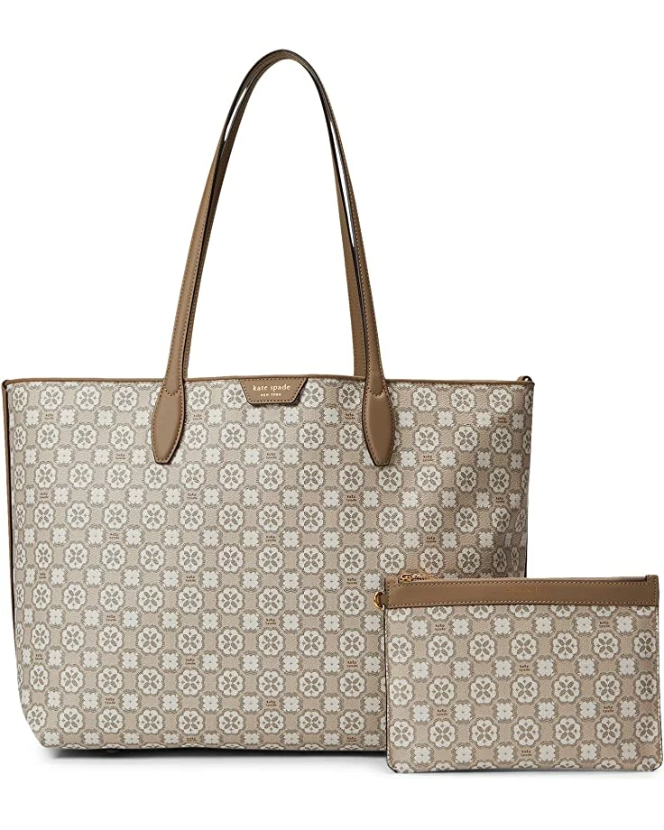 Kate Spade New York Handbags Spade Flower Monogram Coated Canvas Sutton Medium Tote - Image 6