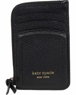 Kate Spade New York Wallets Knott Pebbled Leather Zip Card Holder
