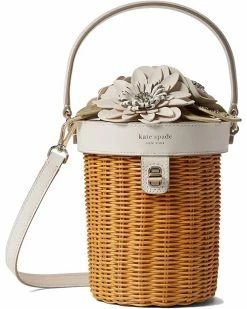 Kate Spade New York Handbags Bridal Wicker 3-D Flower Pot Crossbody