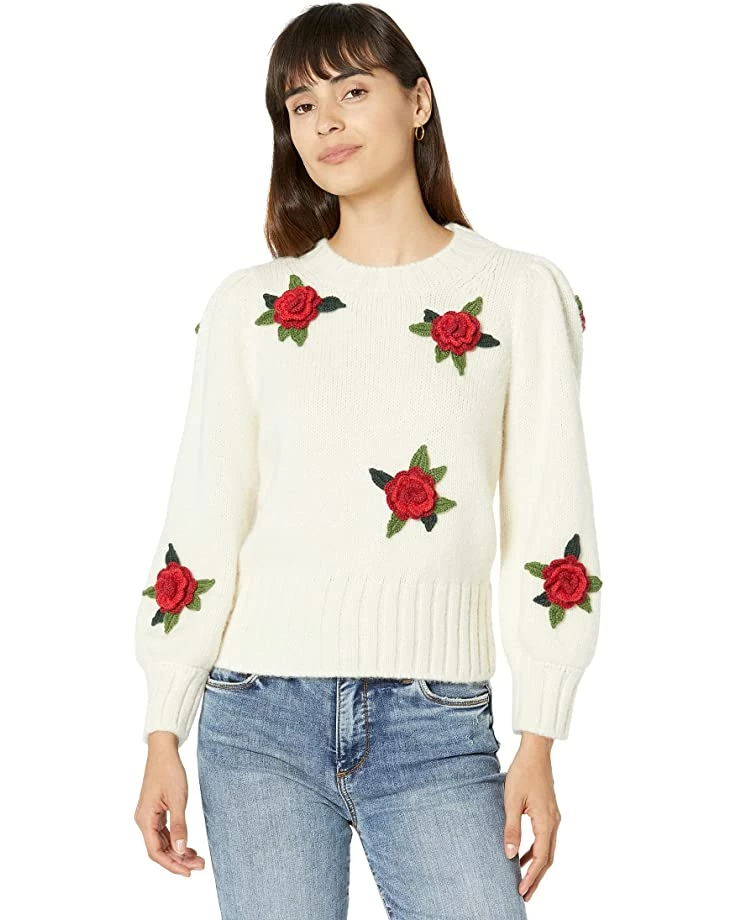 Kate Spade New York Sweaters Crochet Roses Sweater