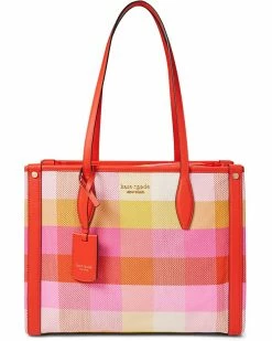 Kate Spade New York Handbags Market Madras Woven Fabric Medium Tote
