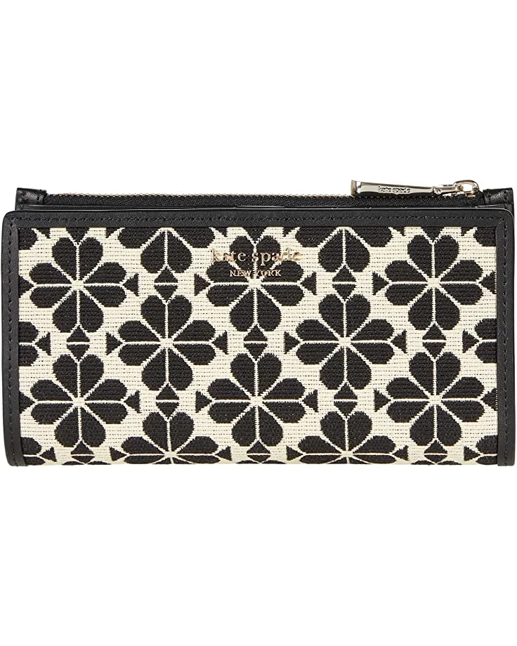 Kate Spade New York Wallets Spade Flower Jacquard Zip Slim Wallet - Image 4