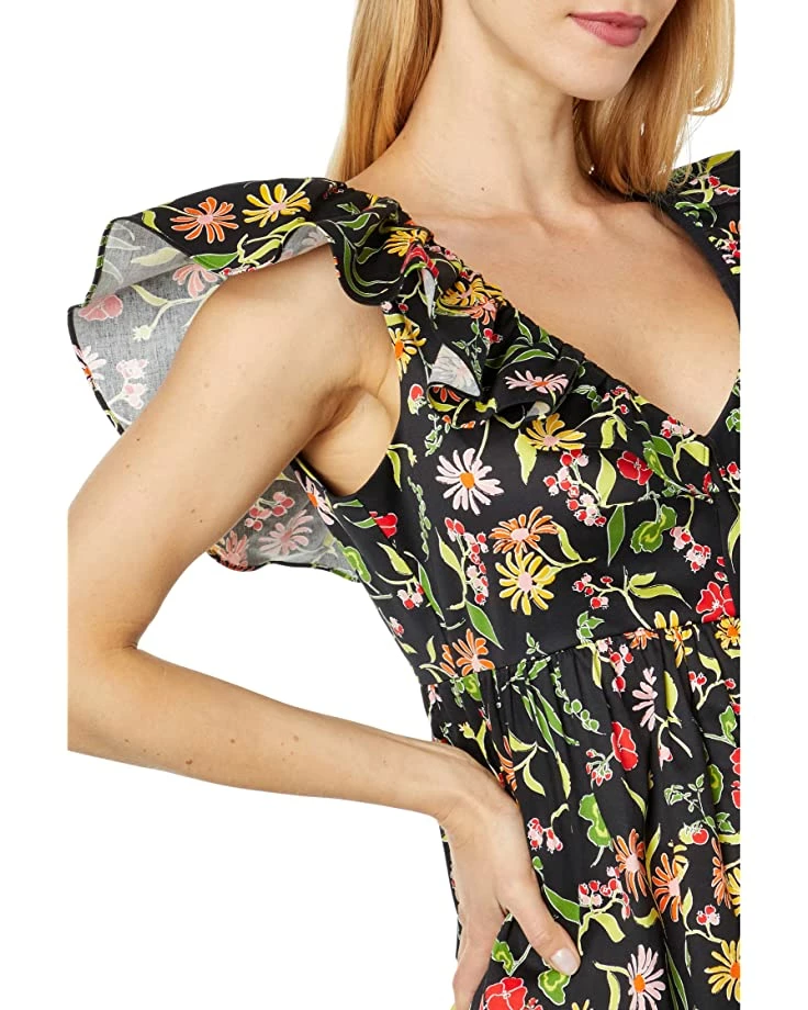 Kate Spade New York Shirts & Tops Rooftop Garden Floral Ruffle Top - Image 3