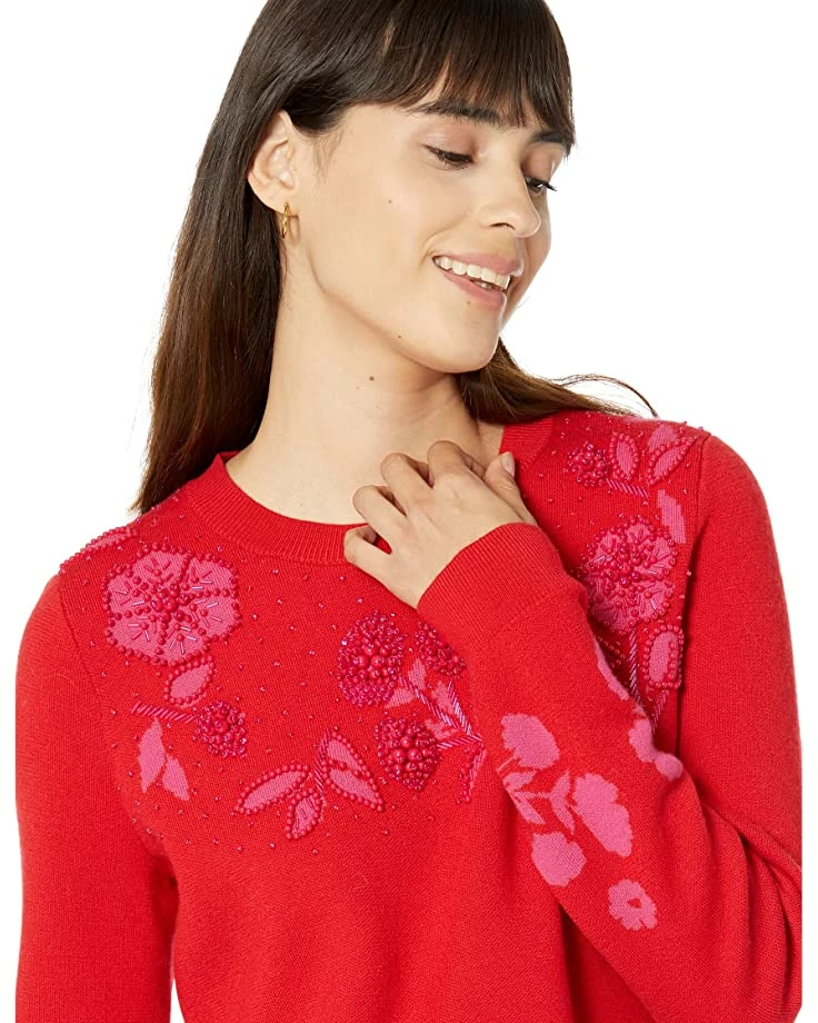 Kate Spade New York Sweaters Embellished Floral Sweater - Image 3