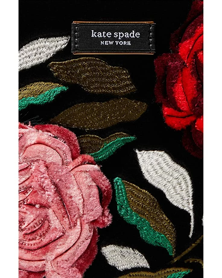 Kate Spade New York Handbags Sam Icon Rose Garden Embellished Velvet Small Tote - Image 4
